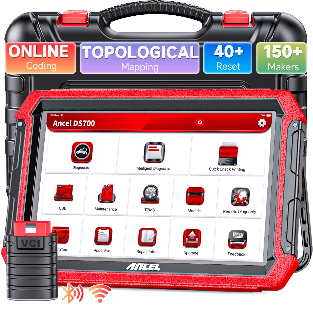 ANCEL DS700 OBD2 Automotive Scanner All System Diagnostic Tool SRS Airbag DPF Oil ABS TPMS 34+Reset OBD 2 Car Diagnostic Tools