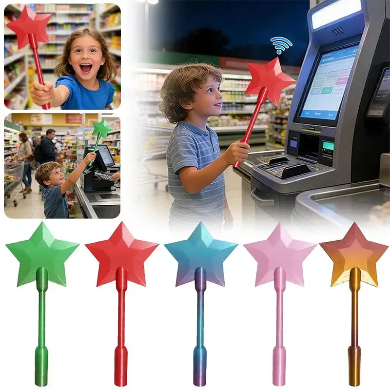 1 Pcs 3D Printed Star Wand Tap To Pay Star Magic Wand Portable Contactless Payment Card Holder Credit Card Holder 7 Color