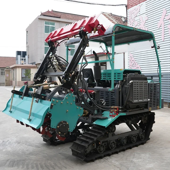 Quick Delivery Mini Agriculture Rotary Tiller Crawler Paddy Field Leveling Machine Rotary Tiller Amphibious 25 Rotary Tiller