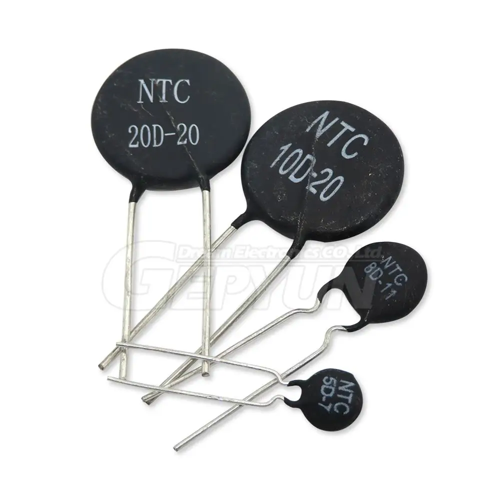 10pcs NTC 5D 8D 10D-9 10D-11 10D-13 10D-15 10D-20 10D-25 47D-15 Thermistor 5D-7 5D-9 5D-11 5D-15 5D-20 8D-20 Thermal Resistor