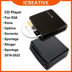 External Car CD Player For Kia Kona Optima Sorento Sportage Stinger 2018 2019 2020 2021 2022 USB Plug and Play Mutlmedia Player