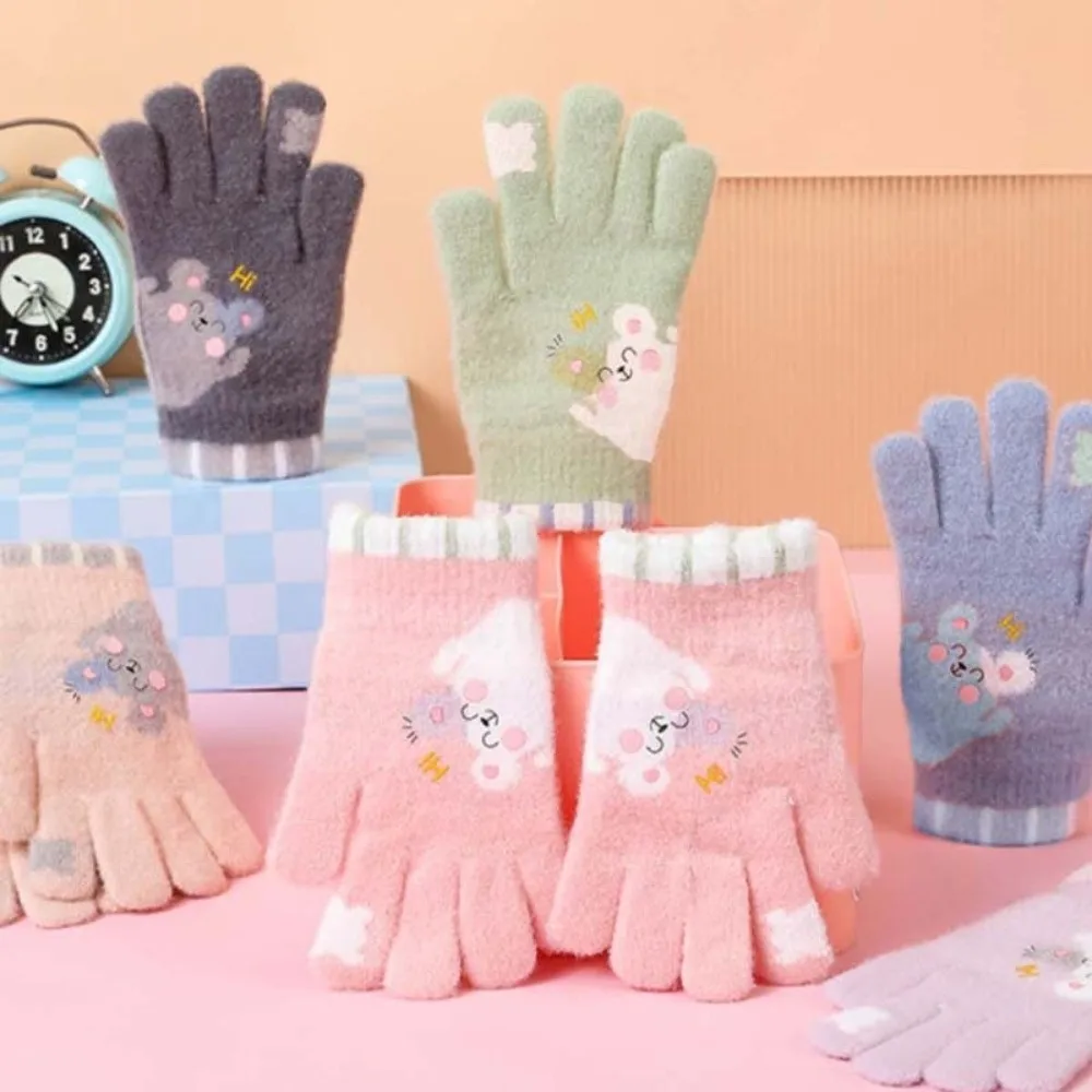 

Модные теплые детские зимние перчатки для детей 5-12 лет, ветрозащитные, морозостойкие детские перчатки, утепленные вязаные перчатки ярких цветов, уличные