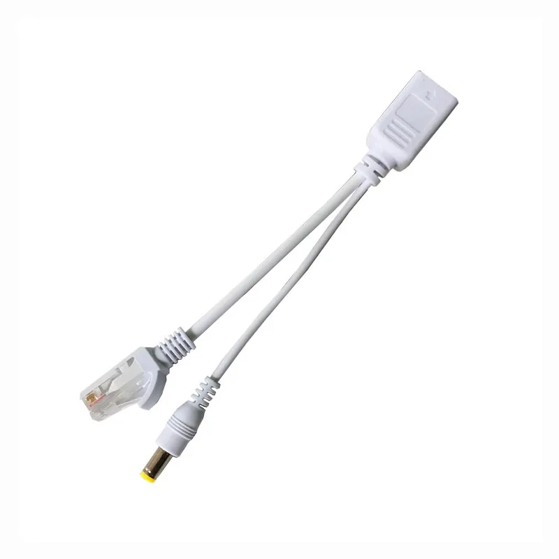 1pair 12V Poe Adapter Cable Rj45 Poe Splitter Injector Kit Power Supply cable Separator Cctv Accessories