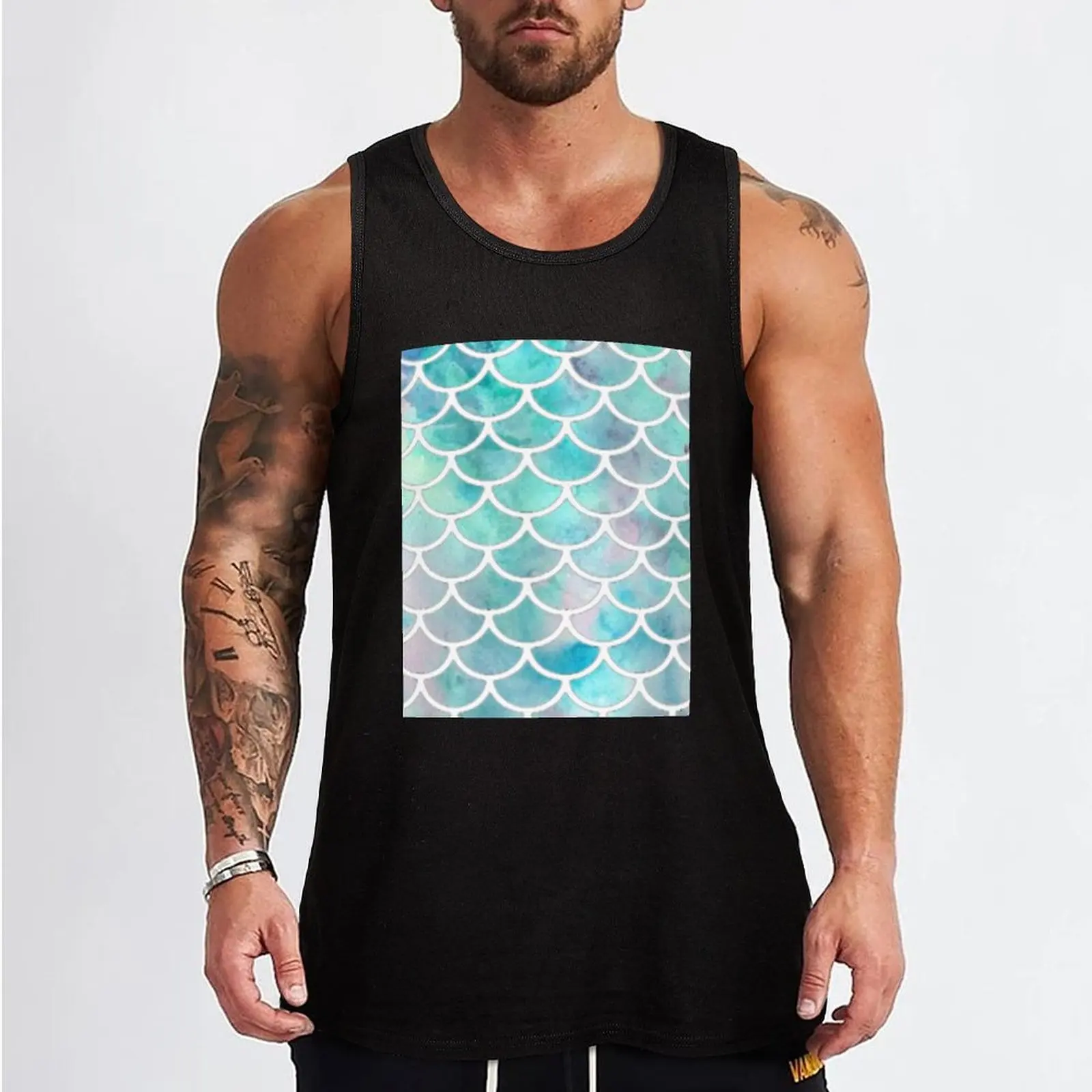 Scales Tank Top gym t-shirts clothes for men summer Men's clothes