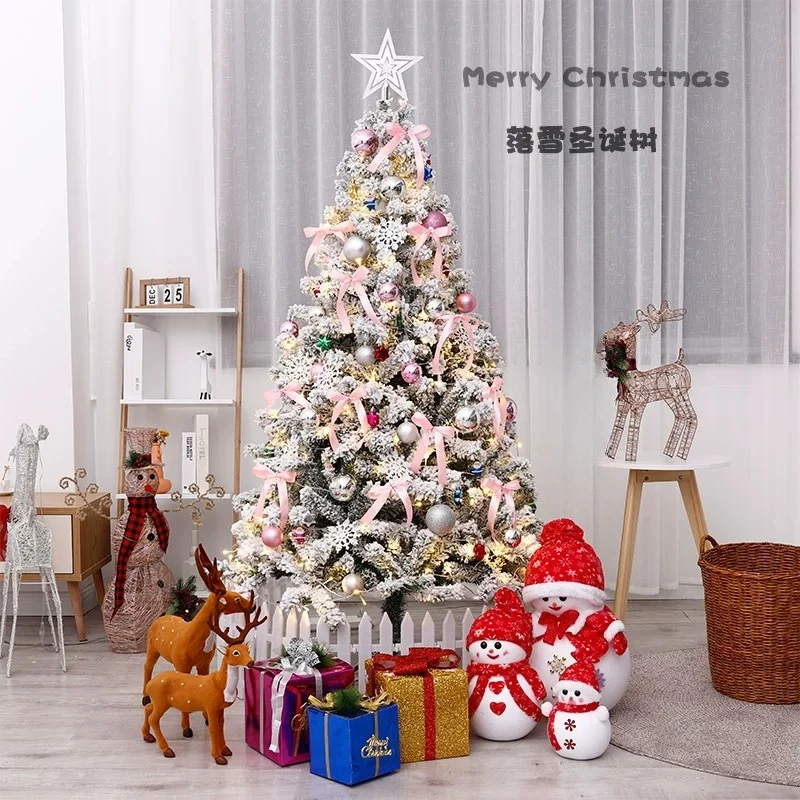 Christmas Home Flocking Christmas Bare Tree Package 1.5/1 8/2.1/2.4m Luminous Shopping Mall Window Decoration