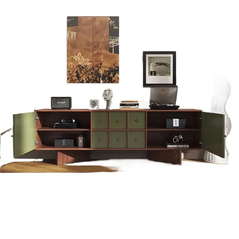 

Entertainment Center TV Stand Modern Electric Fireplace Floating Wood Console Storage Cabinet Wohnzimmer Living Room Furniture