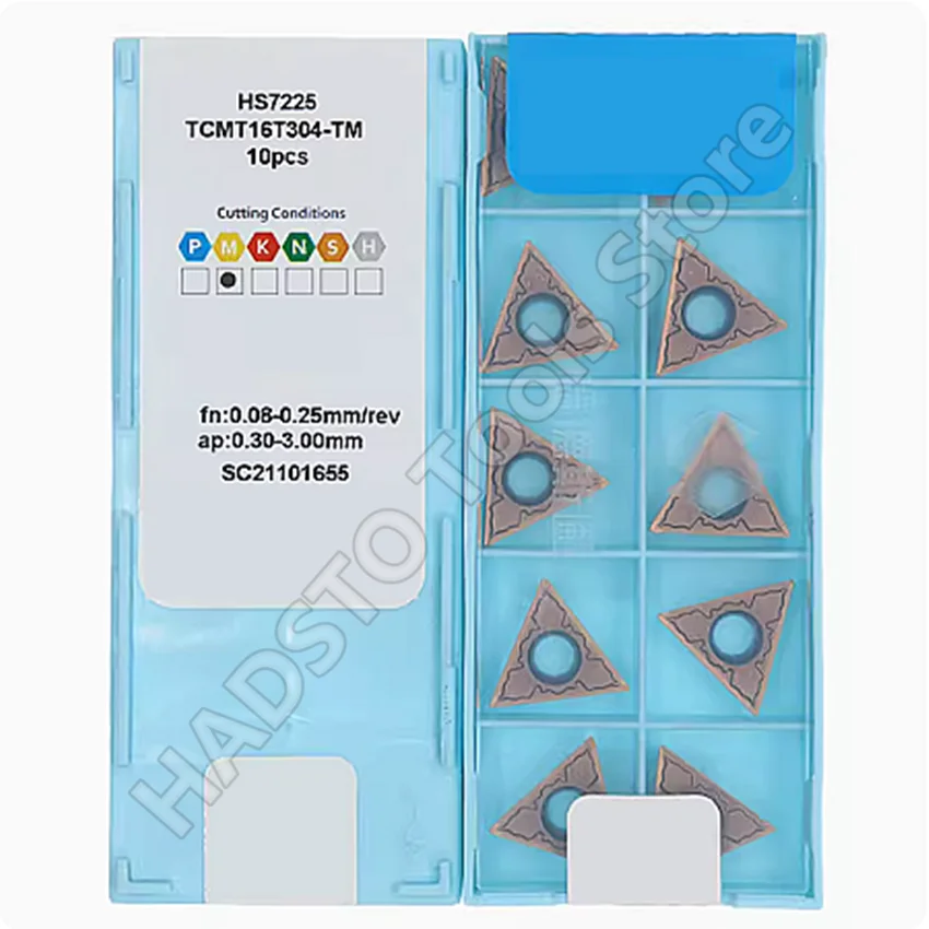 TCMT16T304-TM HS7125/TCMT16T308-TM HS7125/TCMT16T304-TM HS7225/TCMT16T308-TM HS7225 HADSTO CNC carbide inserts Turning inserts