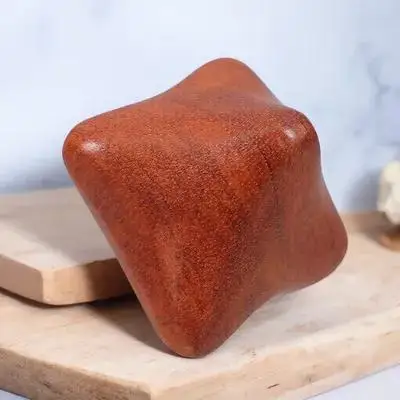

Hexagonal Wooden Massage Ball for Hand Exercise and Muscle Strengthening Portable Palm Massager Relaxation Tool for Home Office