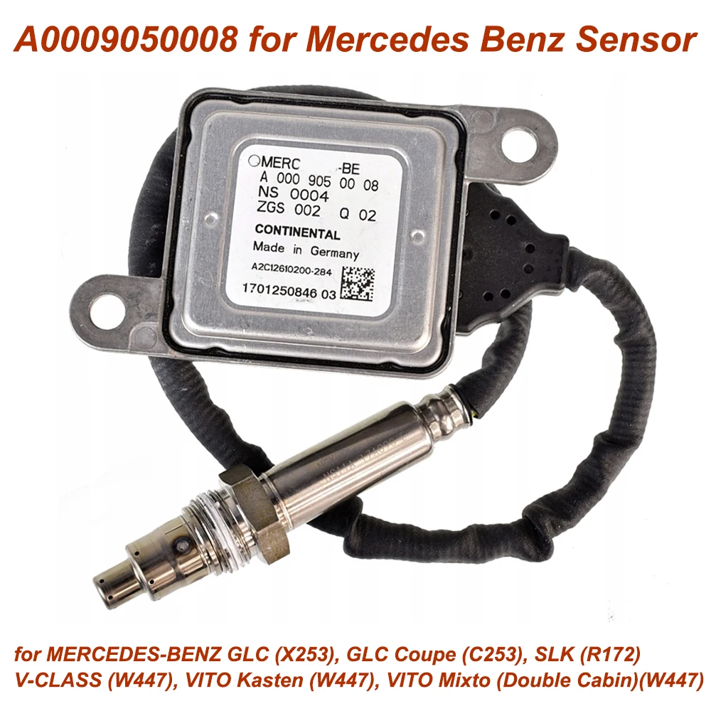 

NEW 12V Nitrogen Oxygen NOx Sensor For 2014-2019 Mercedes-Benz GLC Coupe X253 SLC SLK W222 A0009050008 0009050008 5WK96681D