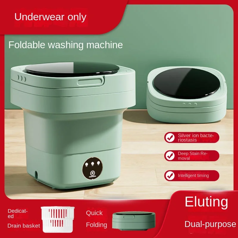 

6.5L Household Small Folding Washing Machine Student Dormitory Underwear Sock Mini Washing Machine Portable Washing Bucket