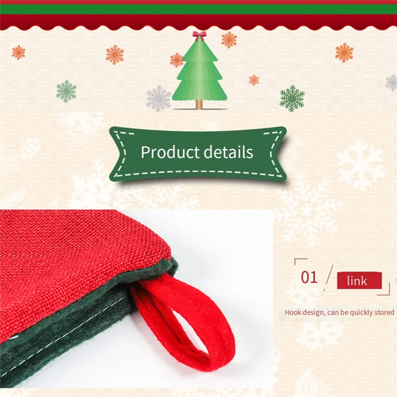 

A40T 3 шт. персонализированные рождественские чулки рождественские чулки семейное украшение для рождественского праздничного украшения