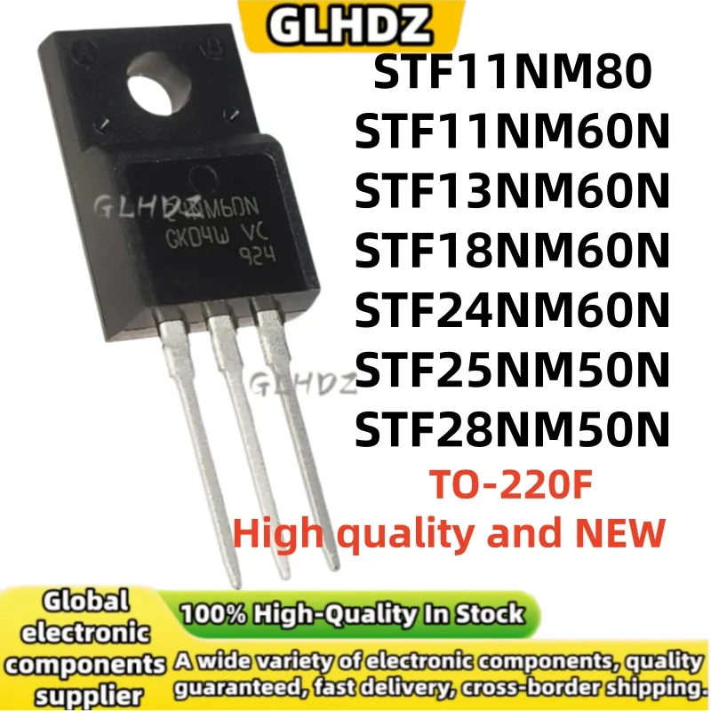 10PCS STF11NM80 STF11NM60N STF13NM60N STF18NM60N STF24NM60N STF25NM50N STF28NM50N TO-220F new in stock