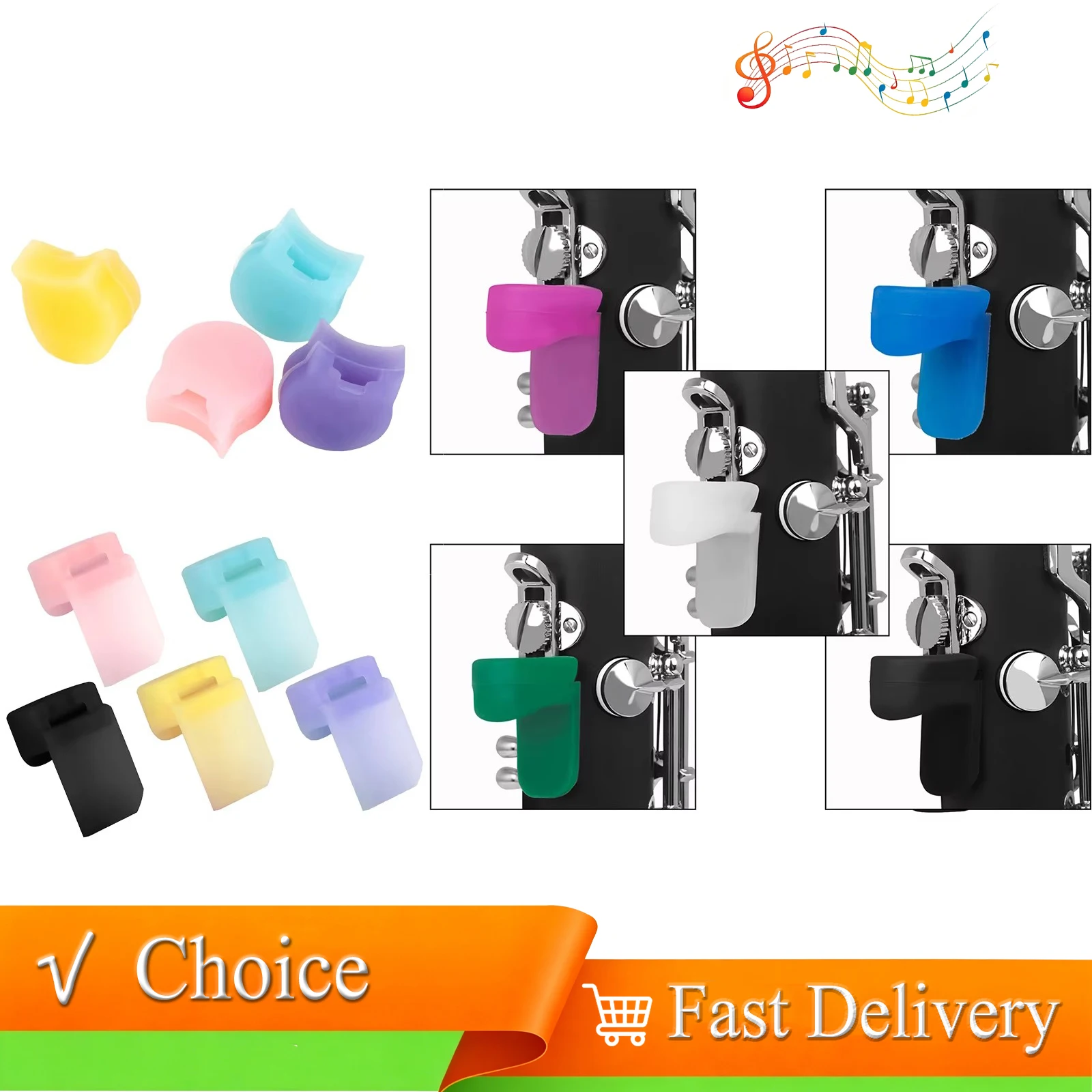 IRIN Soft Silicone Colorful Clarinet Thumb Rest Cushion Clarinet Finger Holder Woodwind Instruments Accessories Parts
