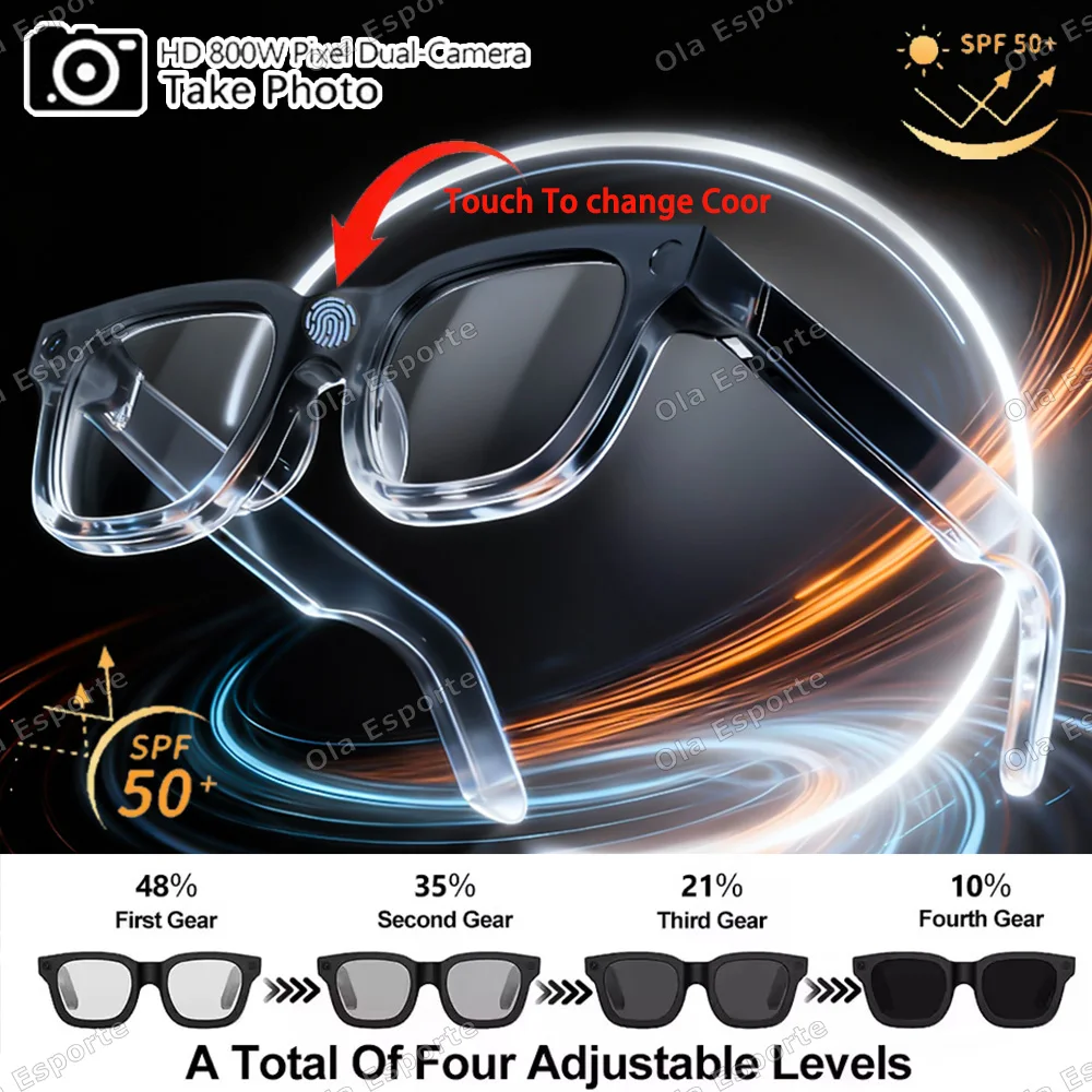 

Новые умные очки с HD-фото и видео, записью, переводом, сенсорным управлением, фотохромными линзами, Bluetooth-звонками, музыкой и множеством функций