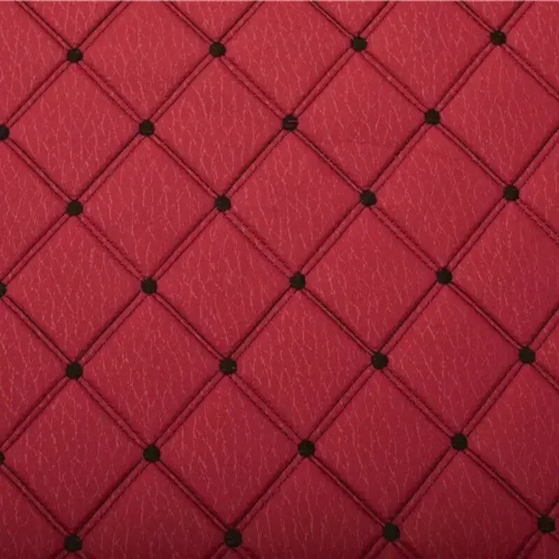 1m Sponge Quilted Embroidered Plaid Fabric Imitation Leather Fabric Car Seat Cover Interior Roof Sofa Tarpaulin Material Sewing