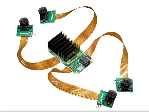 OAK-FFC-4P Split-type Artificial Intelligence Binocular Depth Camera OpenCV AI Kit