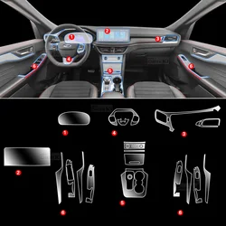 For Ford Escape 2023 TPU Transparent Protection Film Interior Sticker Center Console Navigation Gear Window Door Car Accessories