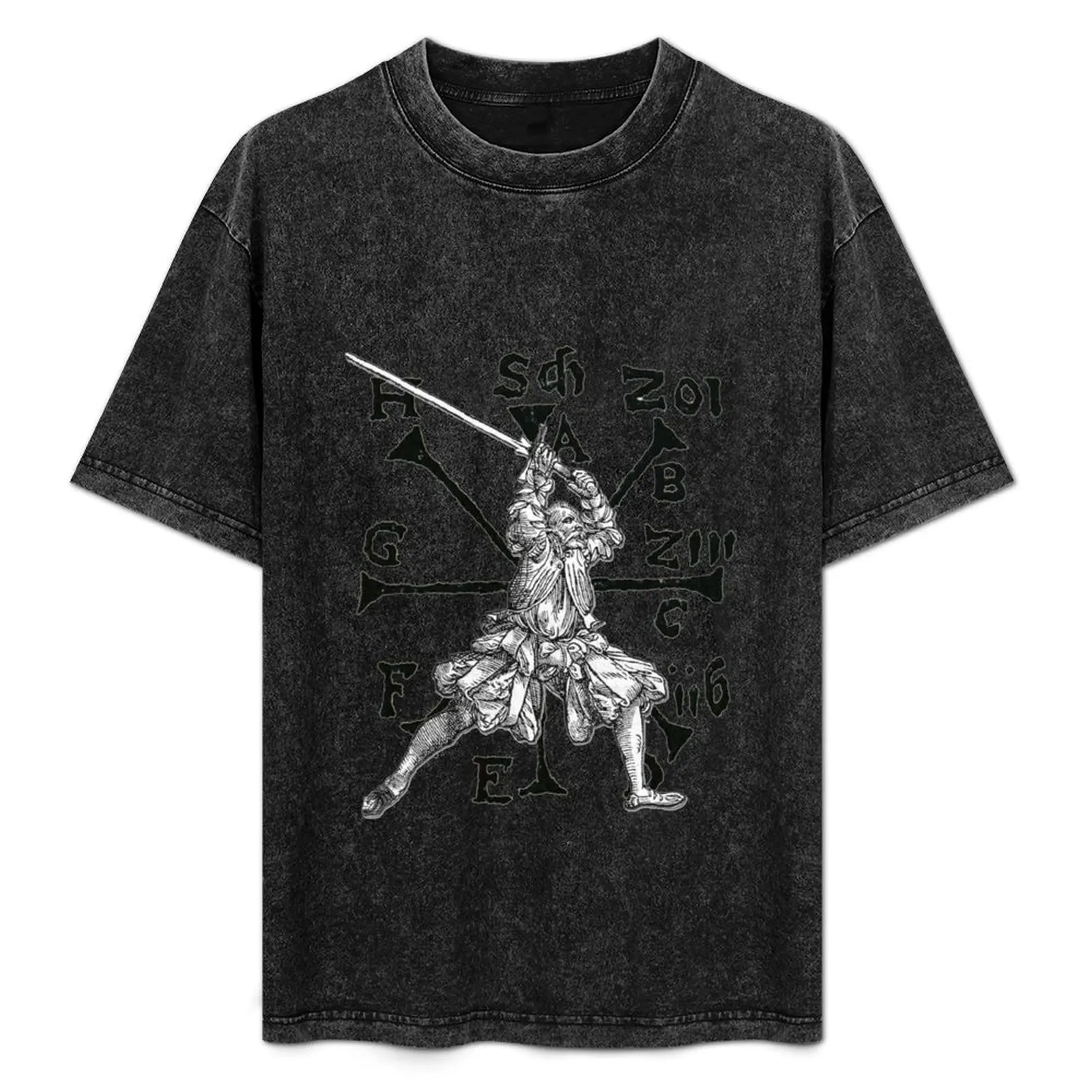 

VomTag. Medieval Renaissance Swordsman T-Shirt Soft Durable Cotton T-Shirt