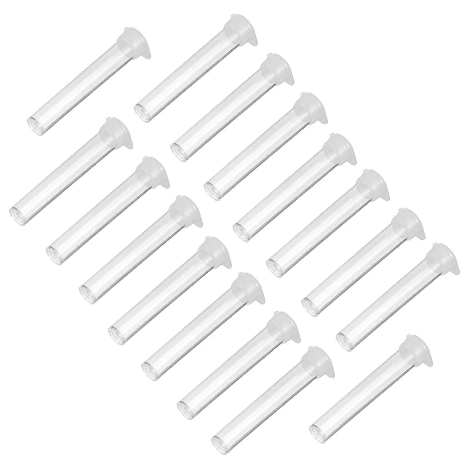 100Pcs 3G Test Tube Bottles Plastic Cylindrical Tubes with Three Holes Lid Reusable Secure Storage for Science Experiments