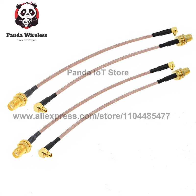 10 قطعة SMA إلى MMCX كابل RG178 RP-SMA/ SMA أنثى إلى MMCX ذكر/زاوية 90 °   المكونات 5 سم - 50 سم RG178 ضفيرة RF محوري البلوز