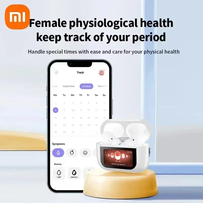 Xiaomi A8 Pro 무선 헤드셋 LED 스크린 ANC 소음 제거 Bluetooth 5.4 Android IOS 게임 스포츠 방수 헤드셋