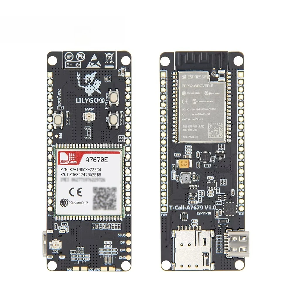 T-Call-A7670 ESP32-WROVER-E IoT Development Board SIMCOM A7670 4G LTE + 2G GSM Dual Network Support Built-in SIM Antenna