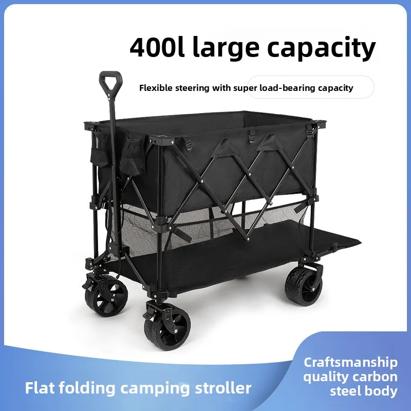 Camping Car Stall Cart Multi-Functional Storage Outdoor Multipurpose Shopping Cart Portable Camping