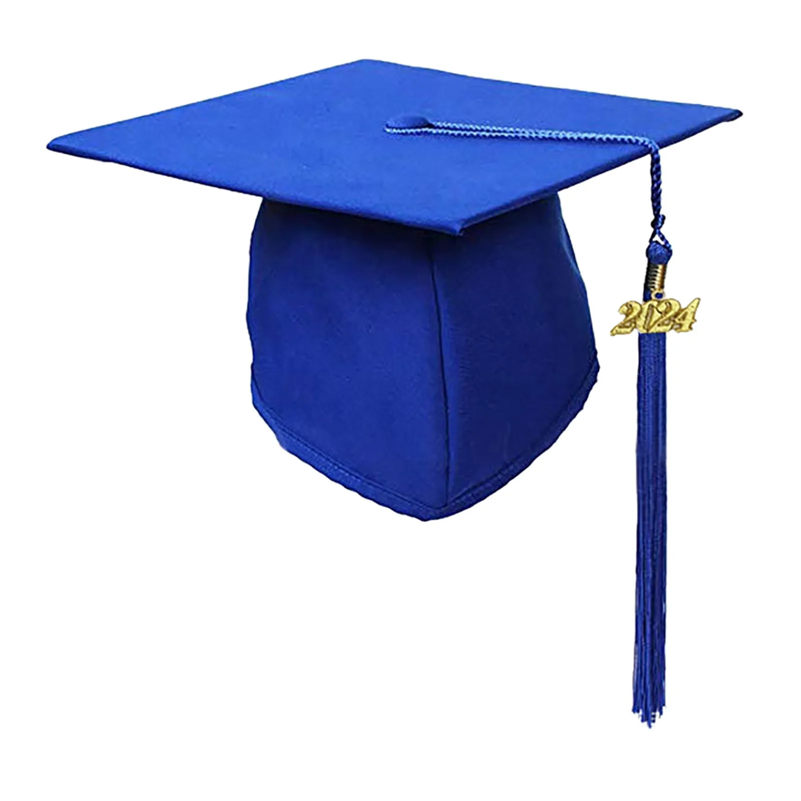 Cappello da laurea 2024 berretti da scapolo per adulti neri con nappe forniture per la decorazione della festa di laurea di congratulazioni del maestro dell'università