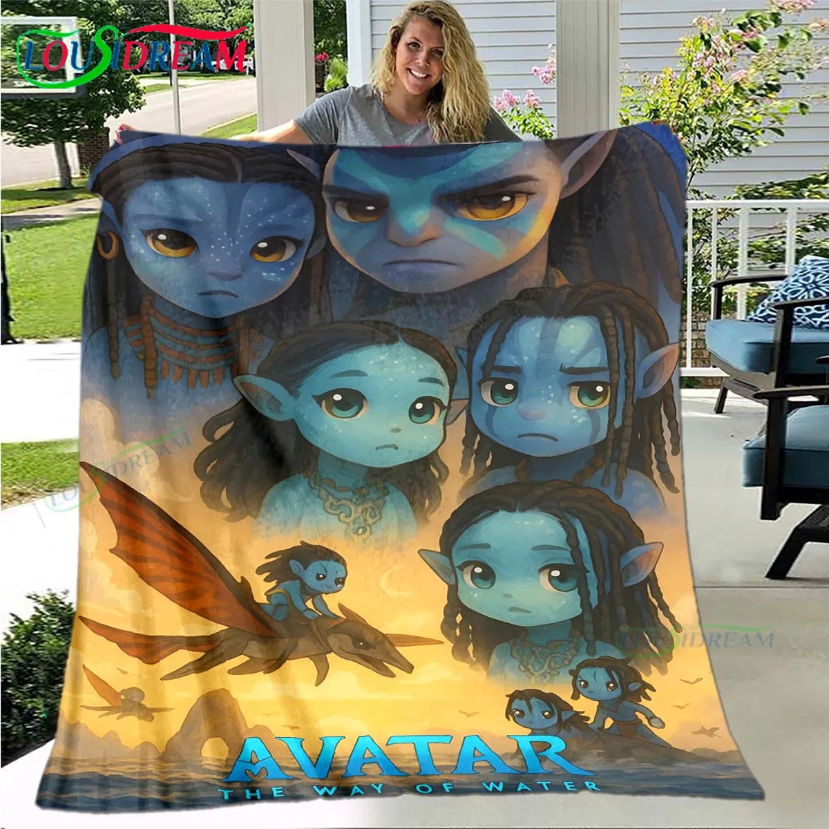 

Fashion Famous Films Avatar Print Flannel Adult and Children's Blanket Sofa Bed Decoration Blanket Portable Blanket Gift