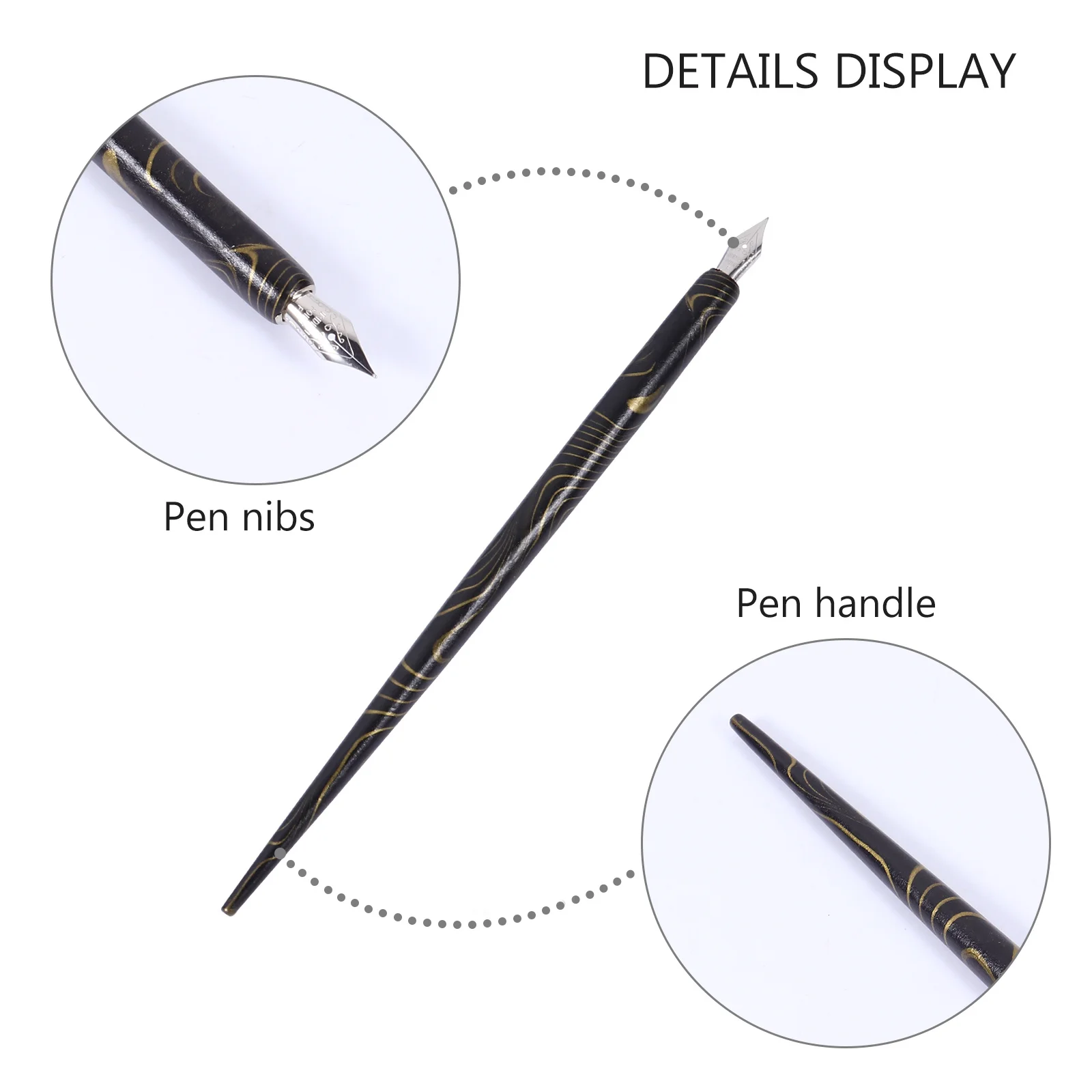 1Set Wood Handle Dip Pen Set Student Practice Calligraphy Drawing Writing Painting School Stationery Kit Adult Kids