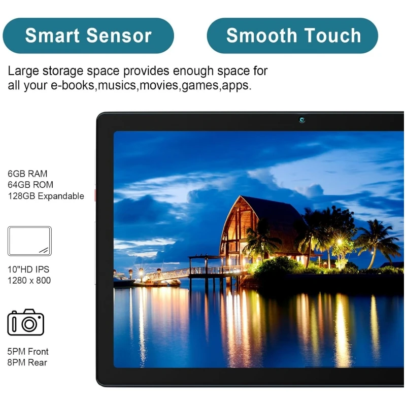 Terbaru 10.1 Inci 6GB RAM 64GB ROM K10 Android 13 Tablet PC CPU SC7731 Quad-Core WIFI USB Tipe C