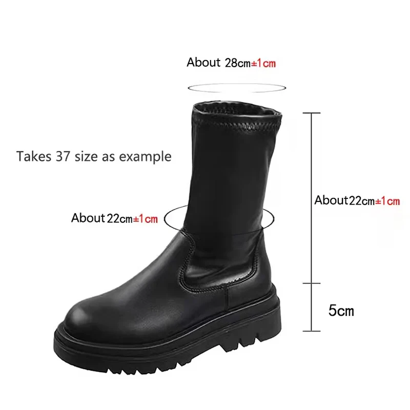 Autumn Winter Thigh High Boots Women Plus Size Slim PU Leather Long Boots Woman Fashion Platform Over The Knee Botas Mujer 2022