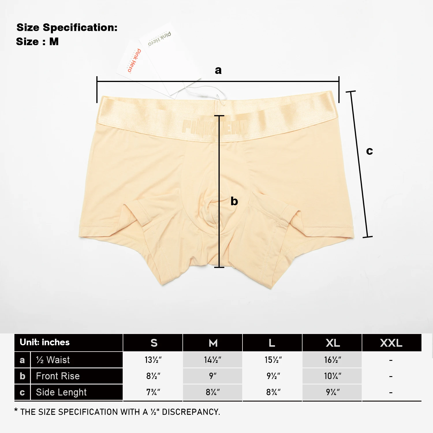 PINKHERO Men's Bamboo Underwear Boxer Briefs Soft Breathable Stretch Comfortable Boxer Shorts AntiOdor Smooth Underpants for Men