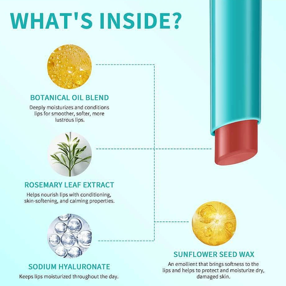 Rouge à lèvres solide, gelée nourrissante, nu naturel, estompe les lignes des lèvres, baume à lèvres coloré longue durée