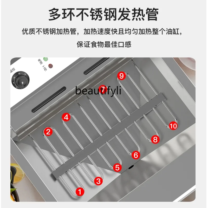Electric fryer Commercial large-capacity fritters Special head-up fryer Electric fryersmt61