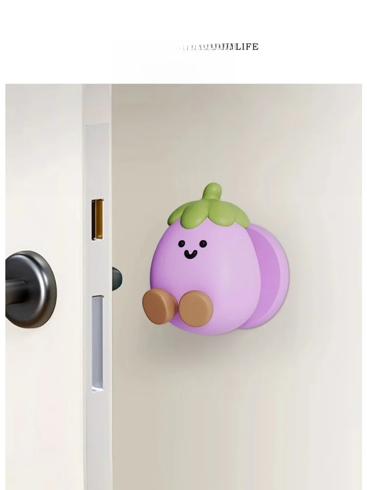 

Tlife Eggplant Anti-collision Door Stopper Noise Reduction Pad Buffer Quiet Door Handle Protection Pad Purple Eggplant