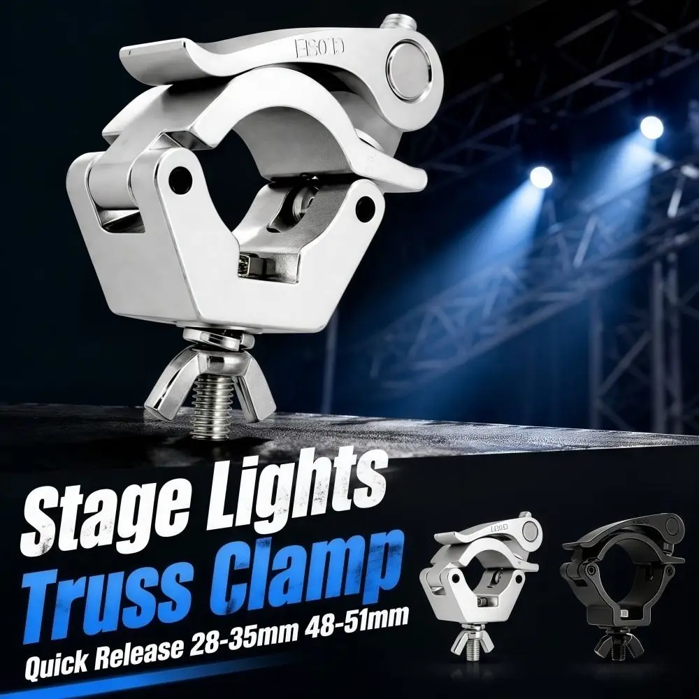 Quick Release Stage Lights Truss Clamp Aluminum Alloy 28-35mm 48-51mm Lamp Hanger Hooks Sturdy Clip Bracket Fixing Clip