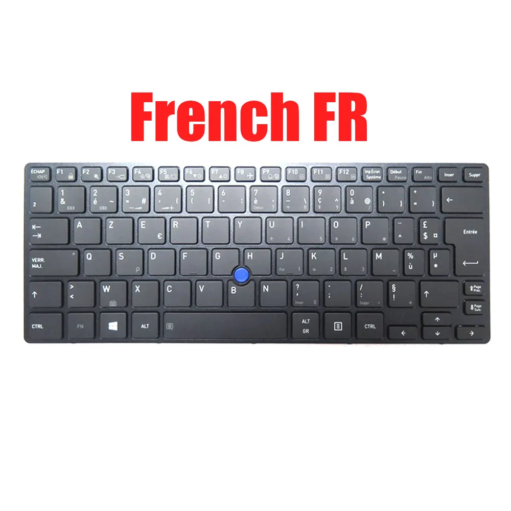GR FR US Laptop Keyboard For Toshiba For Portege X30-D X30-E X30-F G83C000J75FR G83C000J75GD G83C000J75US Black Backlit&Pointing