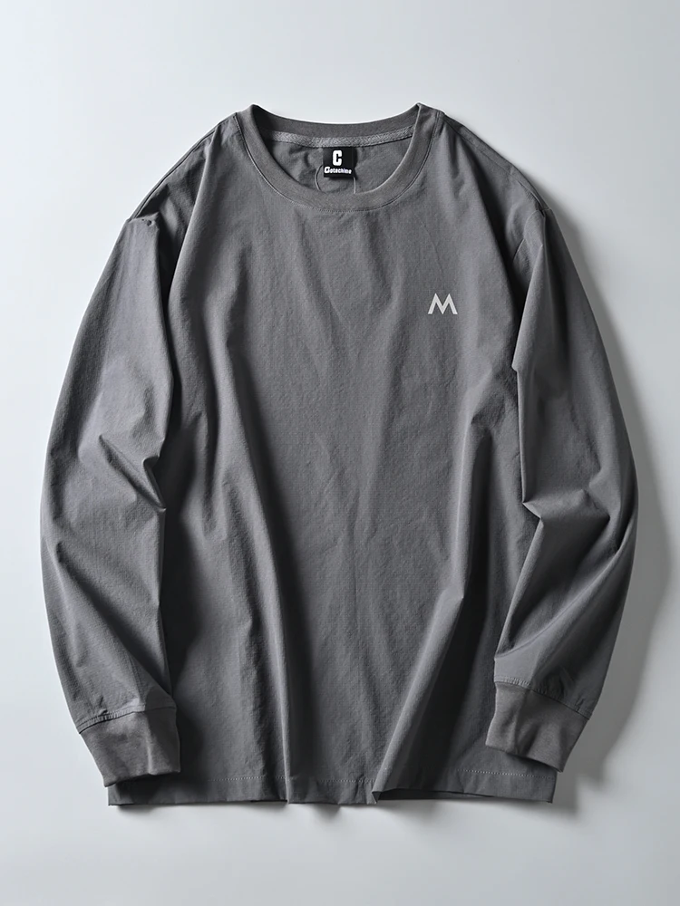 Lightweight Qui-Dry Breathable Men's round Ne Sweatirt Outdoor Functional Casual Base Layer T-irt Street Sle Elastic