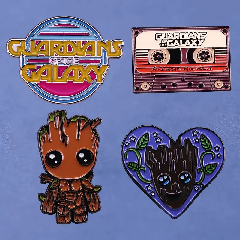 Cute Baby Groot Anime Lapel Pins Backpack Jeans Enamel Brooch Women Fashion Jewelry Gifts Guardians of the Galaxy Badges