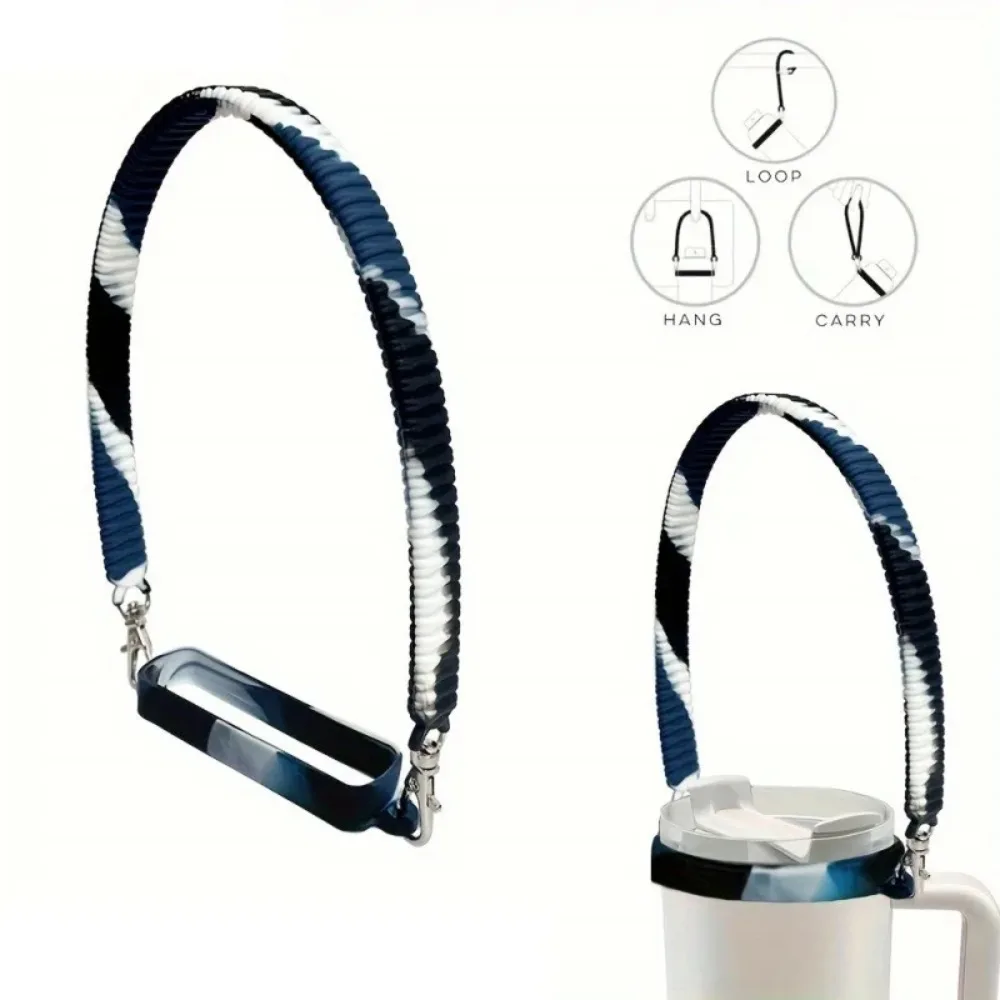 Sangle de poignée de bouteille d'eau en Silicone, adaptée aux bouteilles de 8 à 40oz, boucle de transport souple, utilisée pour les voyages en salle de sport en plein air