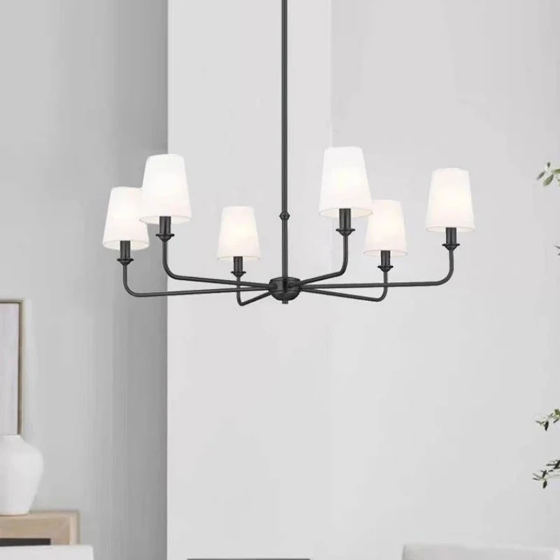 

Современная простая люстра для гостиной в американском стиле кантри, для столовой, спальни, домашнего декора, французская роскошная потолочная лампа