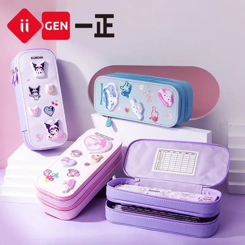 

Шкатулка для канцелярских принадлежностей Sanrio, оригинальные Мультяшные наклейки «сделай сам», декоративный карандаш, фотография, детский подарок