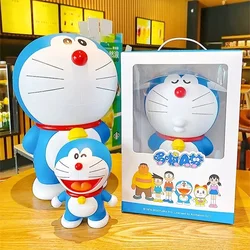 Large Size Doraemon Action Figures Toys Anime Kawaii Piggy Bank Ornament Figurines Decor Pvc Model Toy Statue Kid Gifts