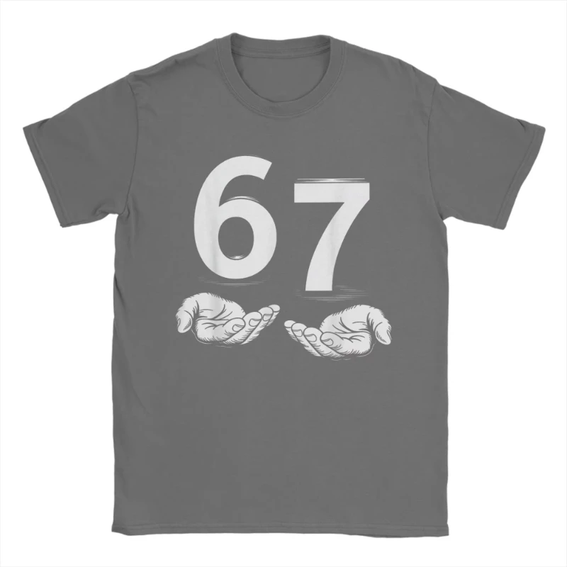 الأوروبية والأمريكية الرجال تي شيرت مضحك ستة سبعة 67 ميمي الجنرال ألفا العام 67 الأيدي خمر القطن تيز قصيرة الأكمام تي شيرت