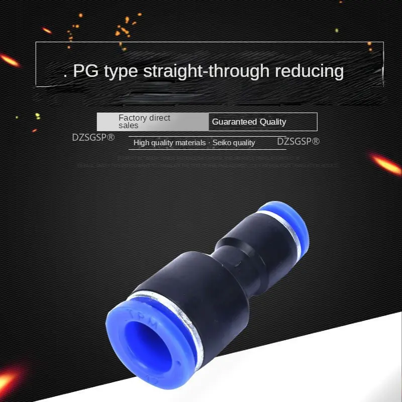 Tube Straight Fitting Reducer Adapter Quick Release Fit Air Water Lines Hose Plastic Pneumatic Push To Connect Fittings