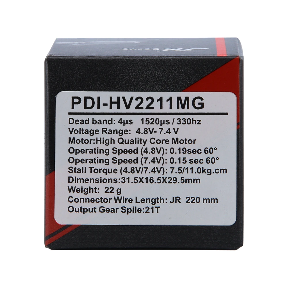

HV2211MG 7.4V 11KG Digital Servo Motor 0.15s High Speed Metal Gear for RC Cars 21T (1/2/4 PCS)