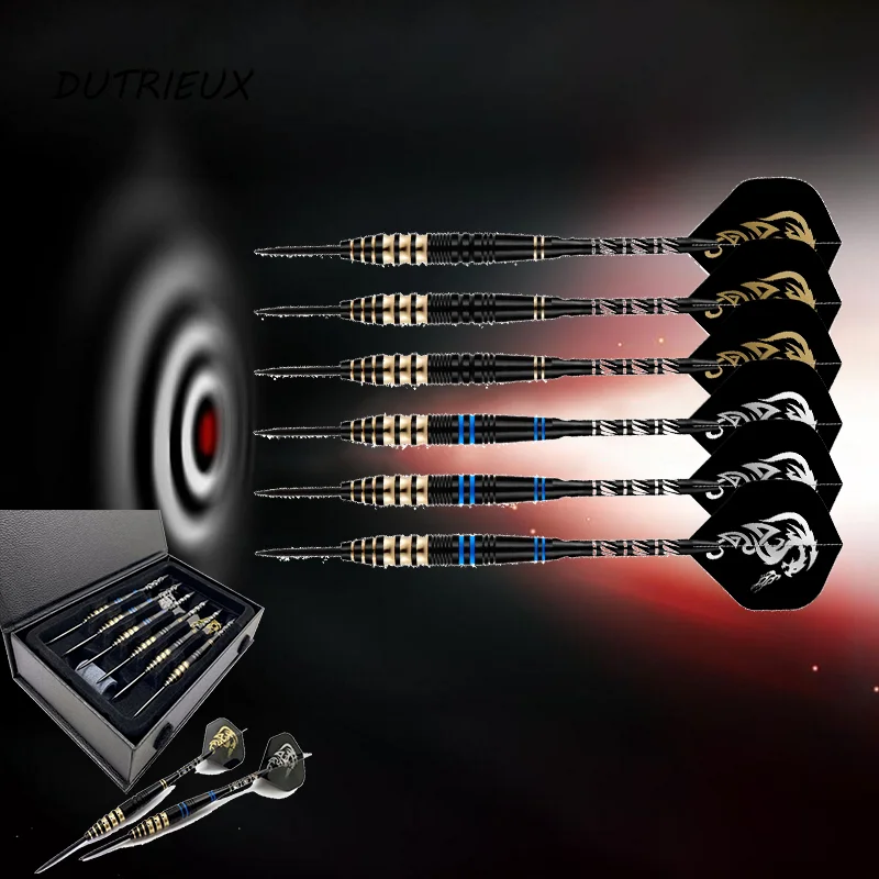 

Dart 6pcs 23g Darts Steel Tip Gift Box Set with Grindstone for High-quality Dart Game Competition Indoor Darts Toys