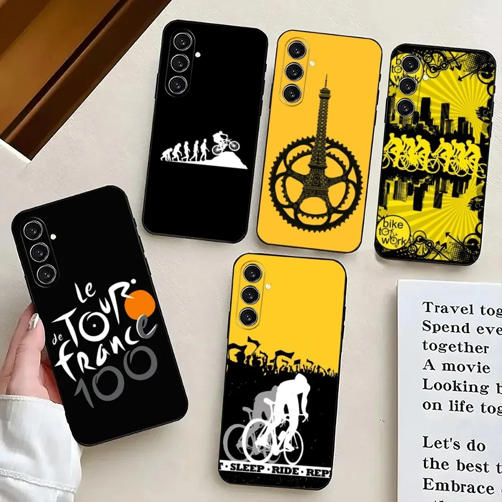 

Tour De France Bicycle Exercise Phone Case For Samsung S24,21,22,23,30,Ultra,S20,Plus,Fe,Lite,Note,10,9,5G Black Soft Cover