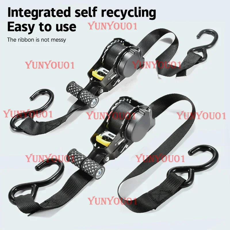 

Auto Straps For Cargo Tape Retractable Belts For Load Luggage Strap Ratchet Tensioner Belt For Motorcycles Ratchet Strap For Car
